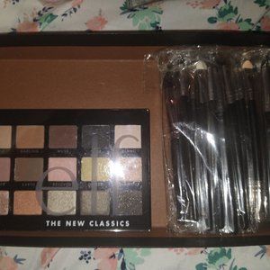 Elf eyeshadow palette.. 30pk brushes.. eyebrow stencils